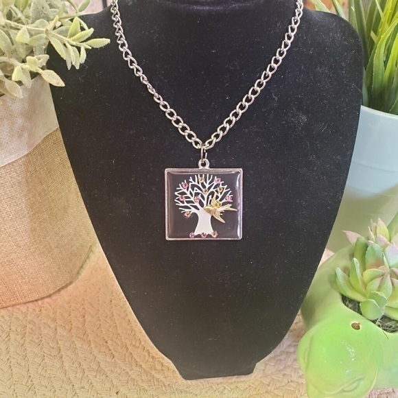 Tree of Life with Bird Necklace - Picture 3 of 3